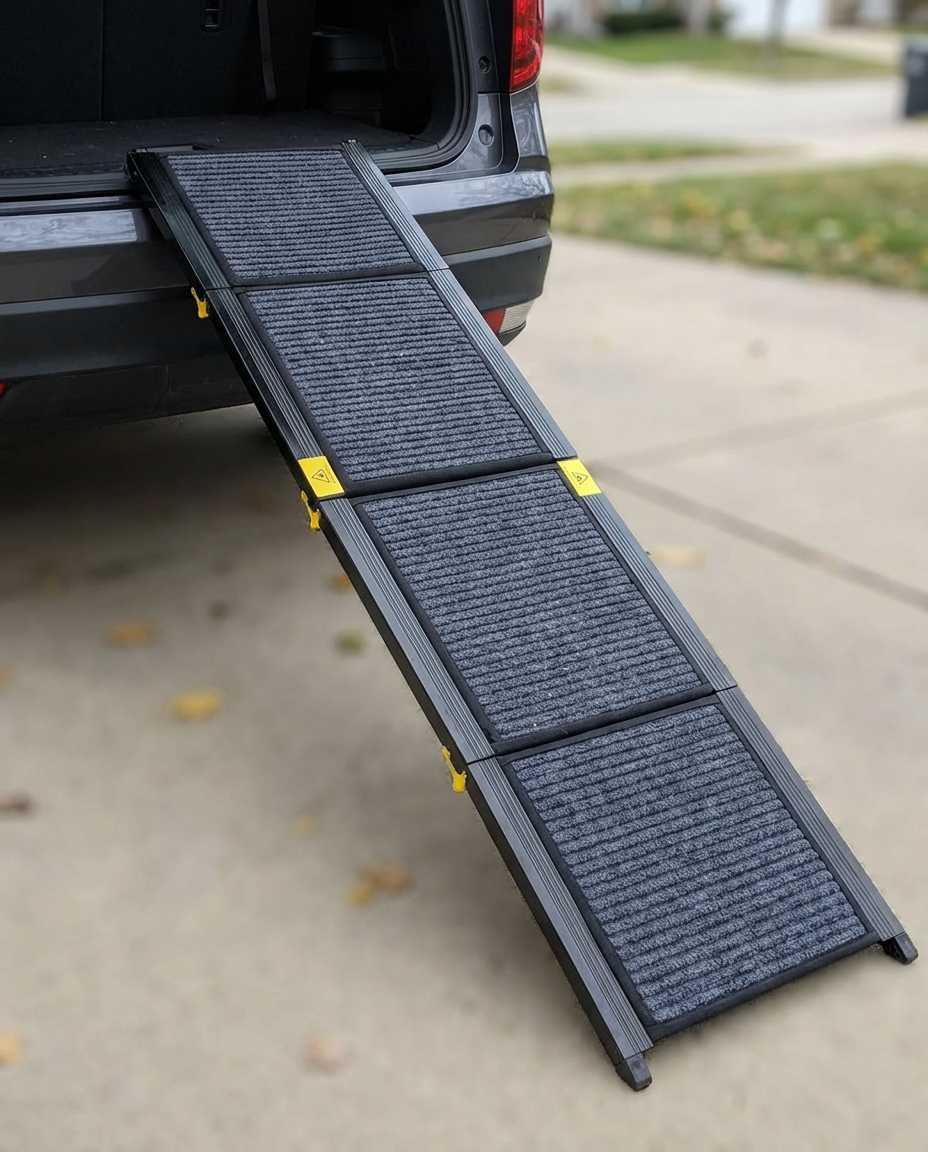 Pawtiva Pro-Grade Gentle Incline Dog Ramp
