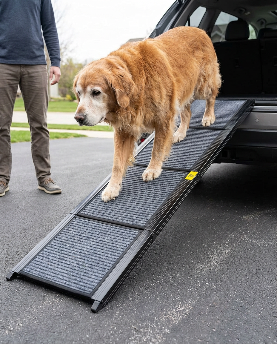 Pawtiva Pro-Grade Gentle Incline Dog Ramp