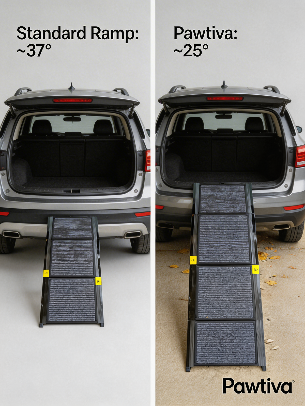 Pawtiva Pro-Grade Gentle Incline Dog Ramp