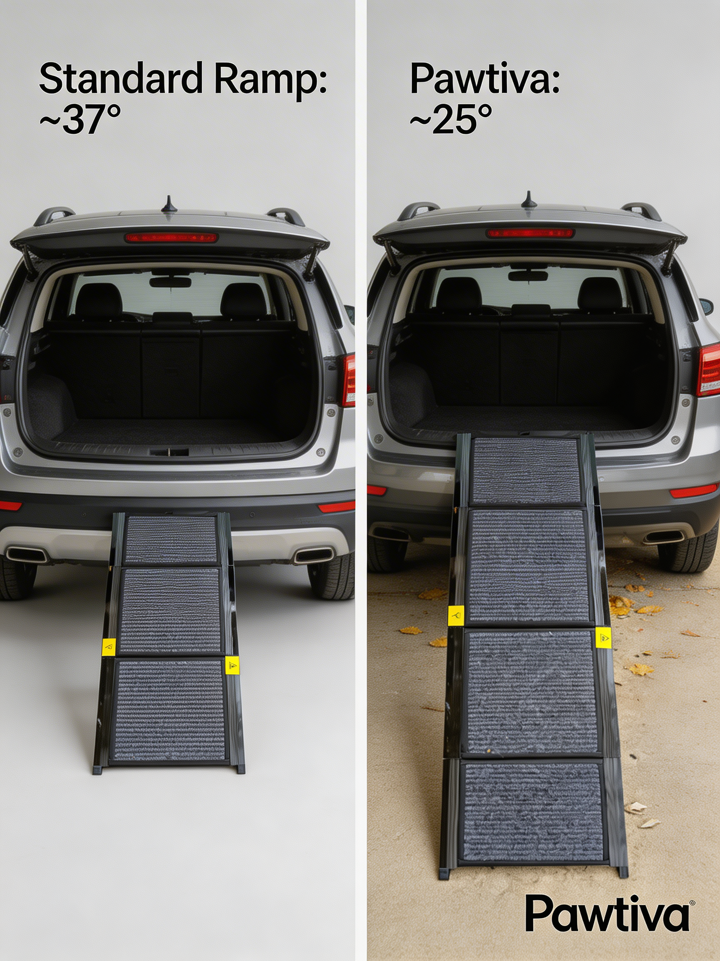 Pawtiva Pro-Grade Gentle Incline Dog Ramp