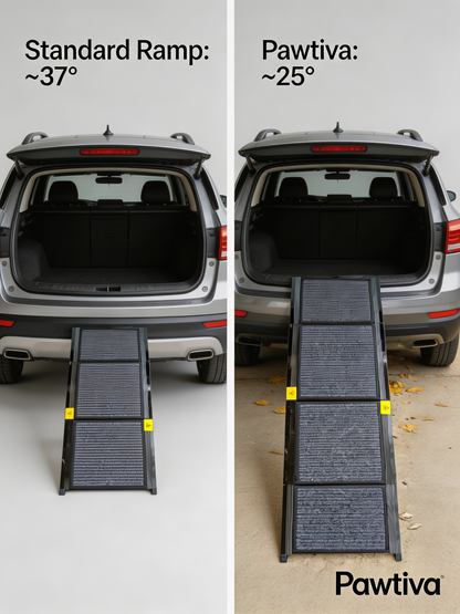 Pawtiva Pro-Grade Gentle Incline Dog Ramp