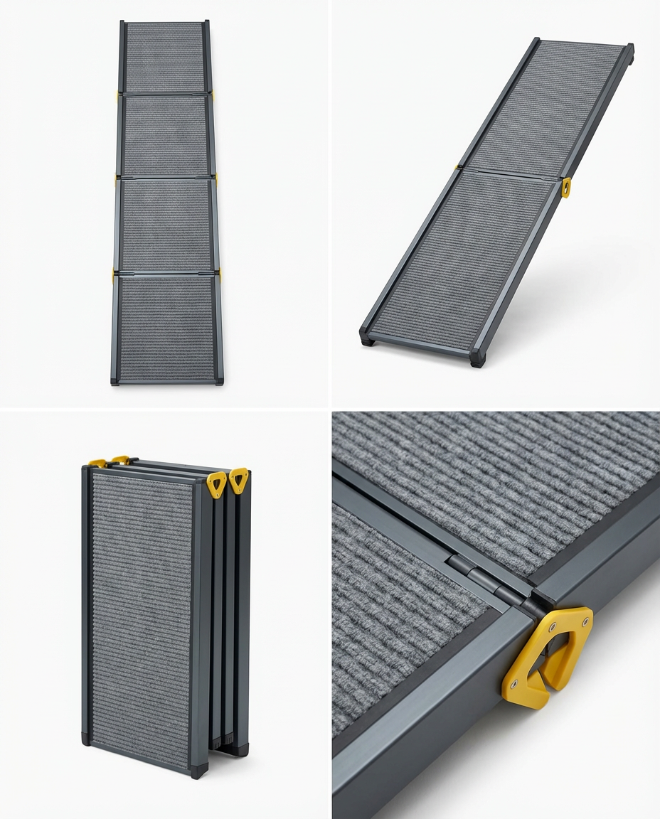 Pawtiva Pro-Grade Gentle Incline Dog Ramp