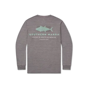 FieldTec Heathered Tee - Made in the Gulf - Tuna - Long Sleeve