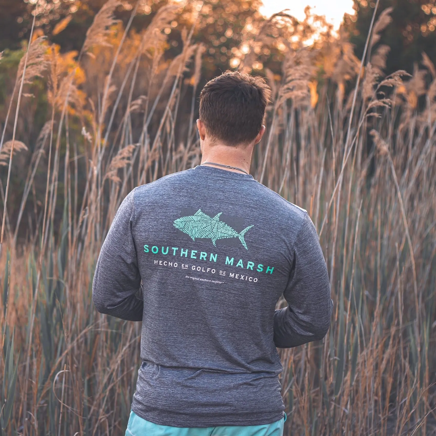 FieldTec Heathered Tee - Made in the Gulf - Tuna - Long Sleeve