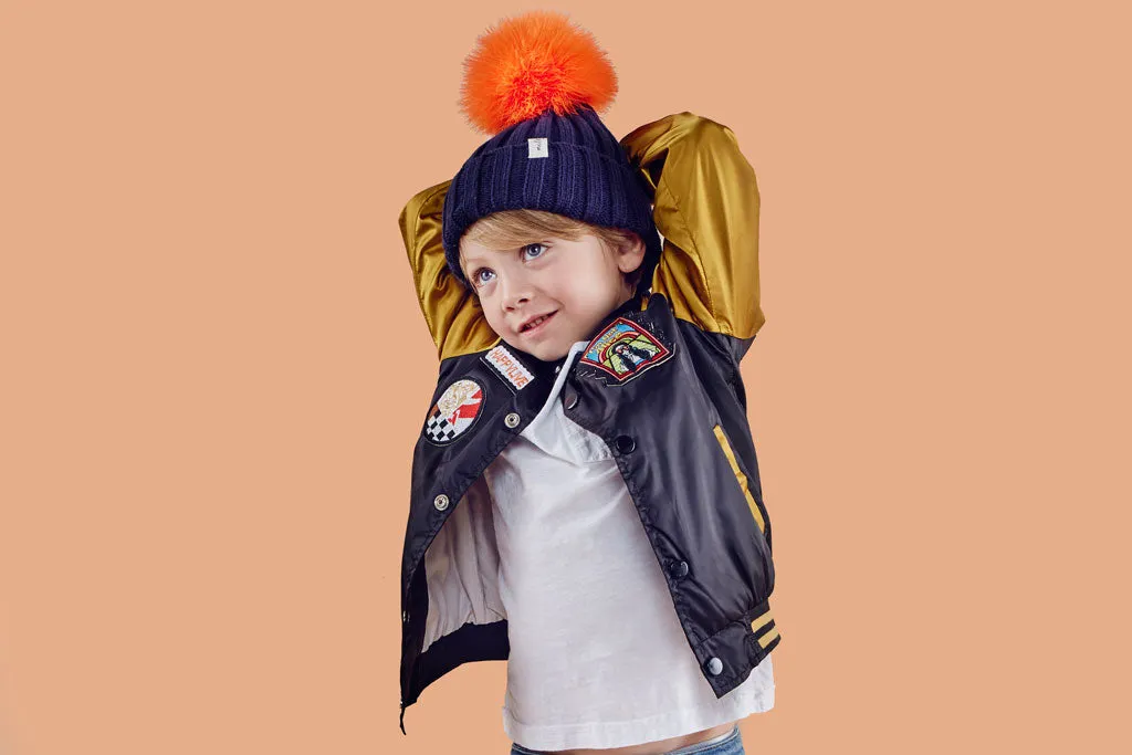 Karla Pom Beanie, Dusty Pink/Salmon