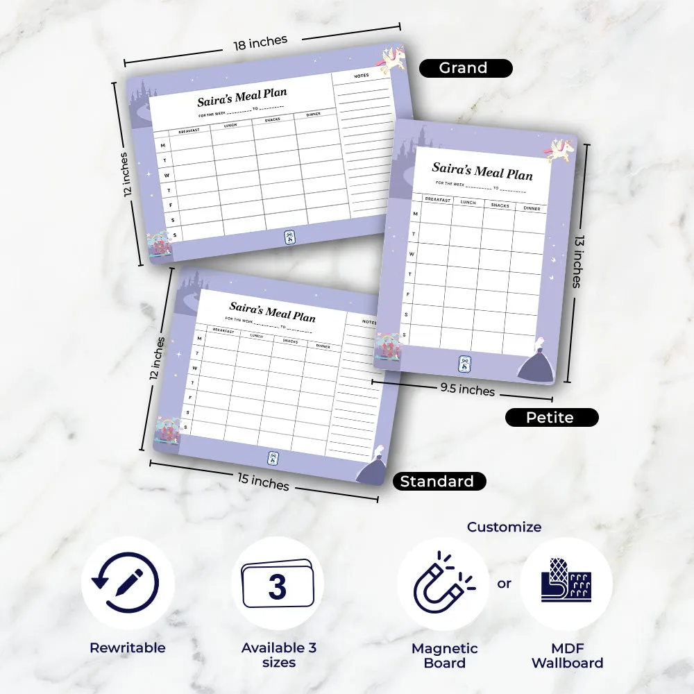 Princess Kids Meal Planner
