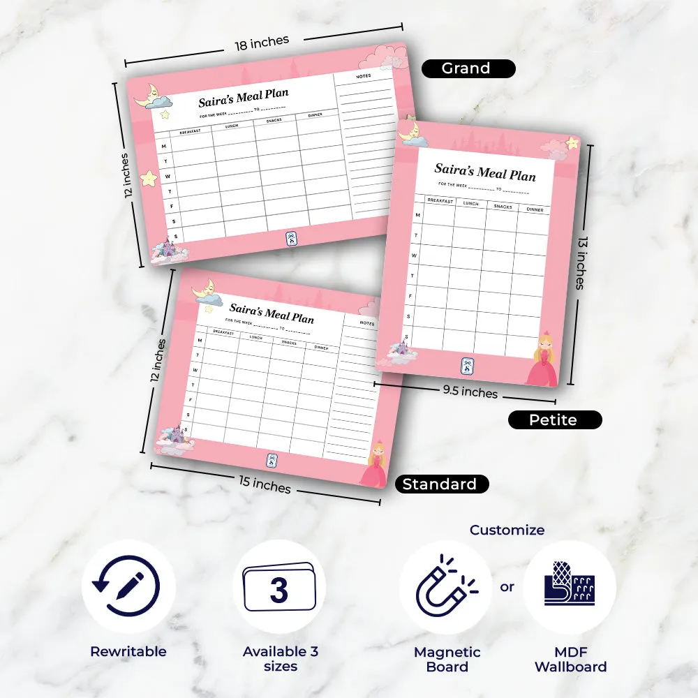 Princess Kids Meal Planner