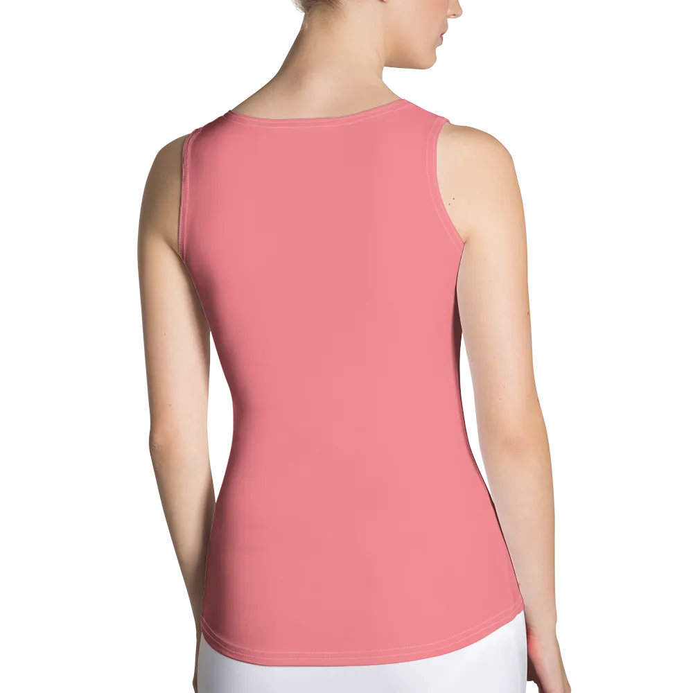 Salmon Pink Dip Hem Tank Top