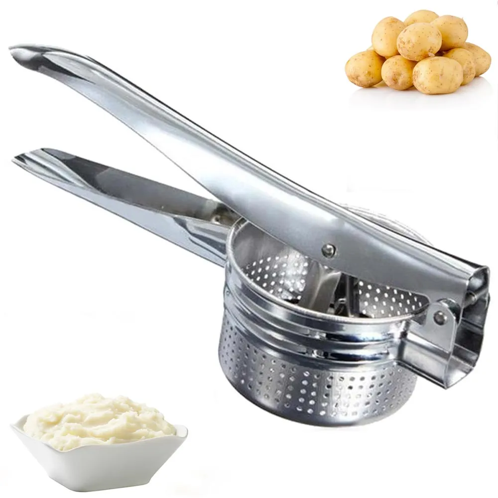 Stainless Steel Potato Ricer No Lumps Potato Masher Large Capacity Heavy Duty