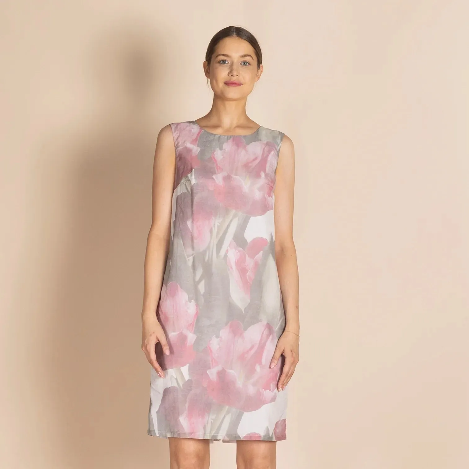 Tulips Shift Dress - Pink Tulips