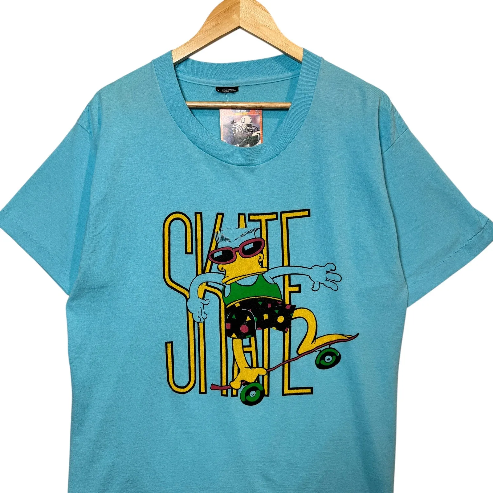 Vintage Skate Large Spellout Cool Duck 90s Tee